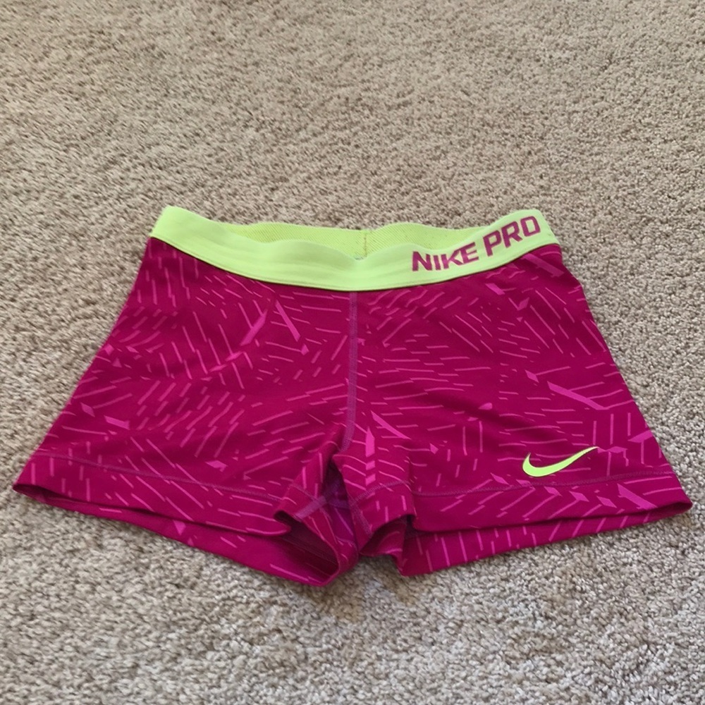 NIKE size M pink combo compression shorts